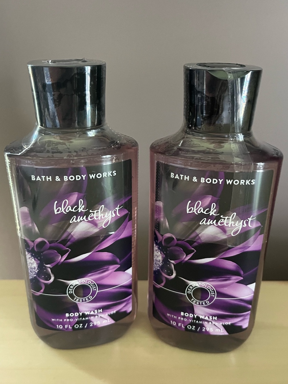 Two New Bath & Body Works Black Amethyst Body Washes Retired Scent